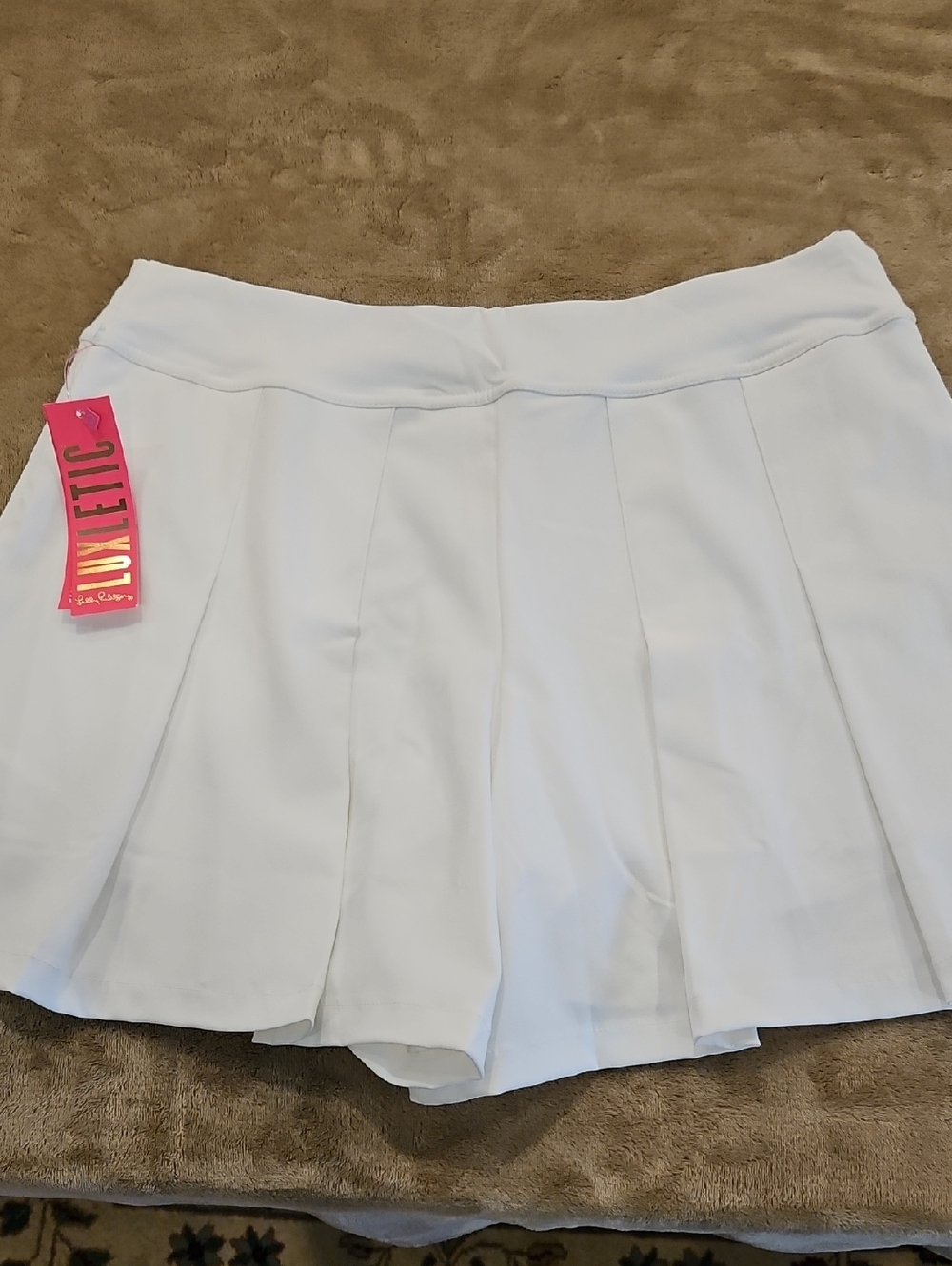 Lilly Pulitzer White Active Skirt with Gold Logo - Picture 3 of 5